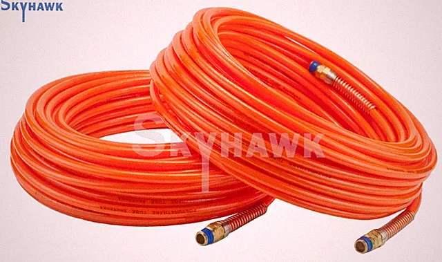 2 - 100ft x 1/4" NPT Orange Air Compressor PU Hose Roofing Framing Carpentry