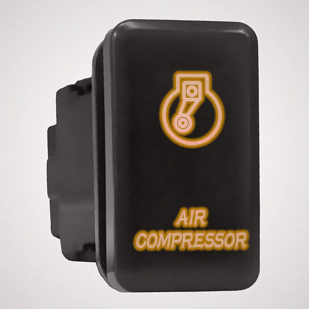 AIR COMPRESSOR - Orange Backlit Push In Switch 1.54"x 0.83" (Fit: Toyota)