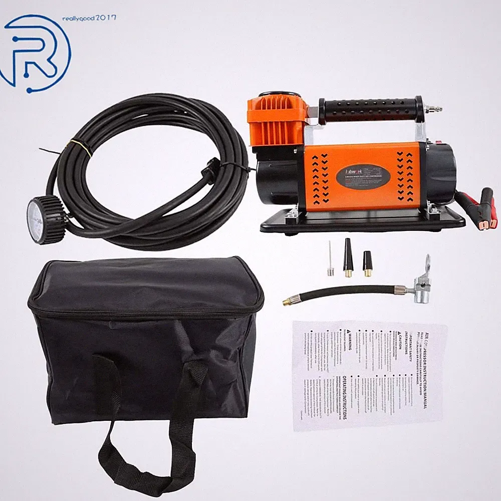 Heavy Duty Electric Air Tire Pump 12V Inflator Auto Car Truck Compressor 150PSI