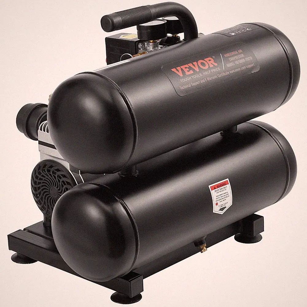 Horizontal Design 4.6gal Oil-Free Compressor 90PSI Mobility