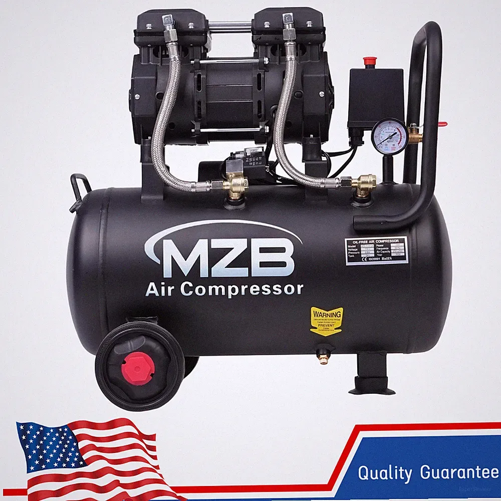 MZB 6.4Gal 110V 1.5HP Air Compressor 70dB Oil-Free W/Wheels