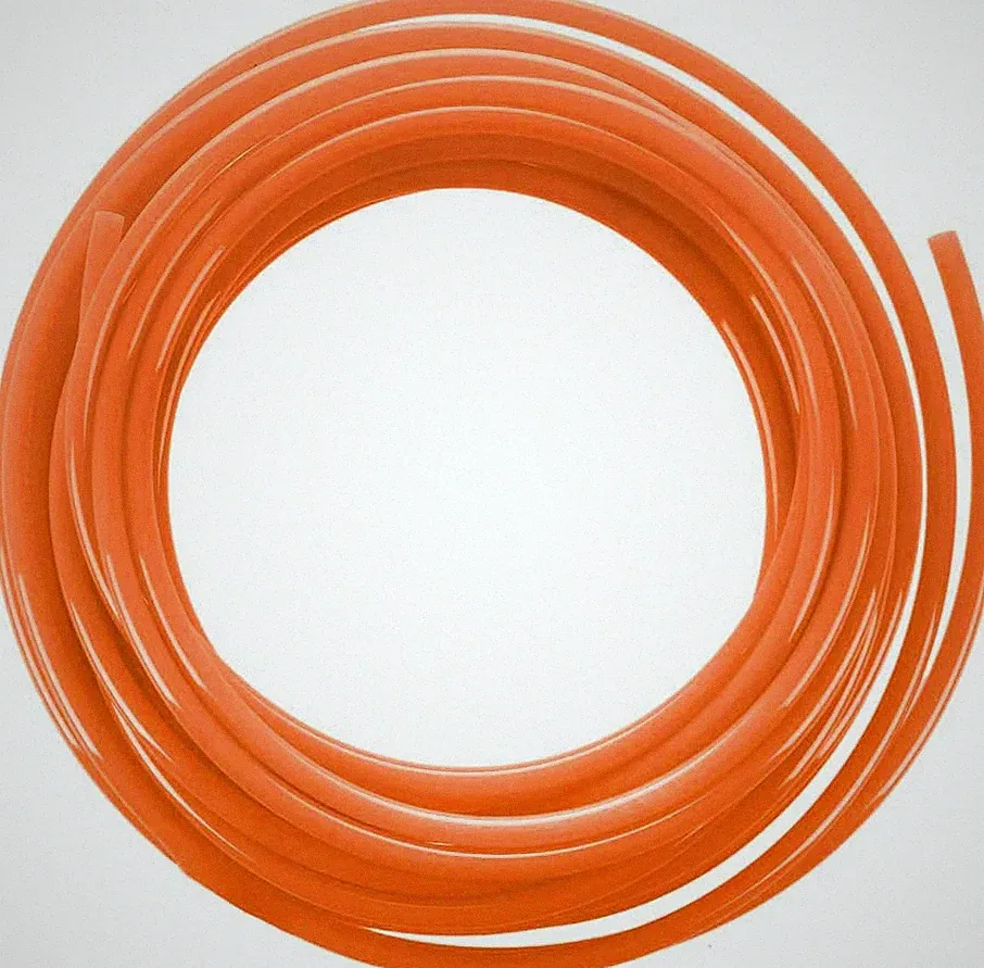 Pneumatic Tubing Pipe 1/4" OD Orange Air Compressor PU Line Hose Tube for Water