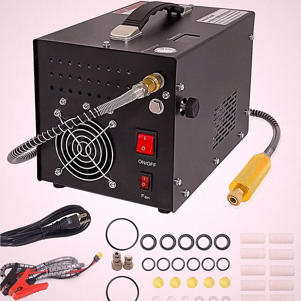 Portable Air Compressor, 300W Electric, 4500 PSI Max Pressure, 40 Amp, Metal...