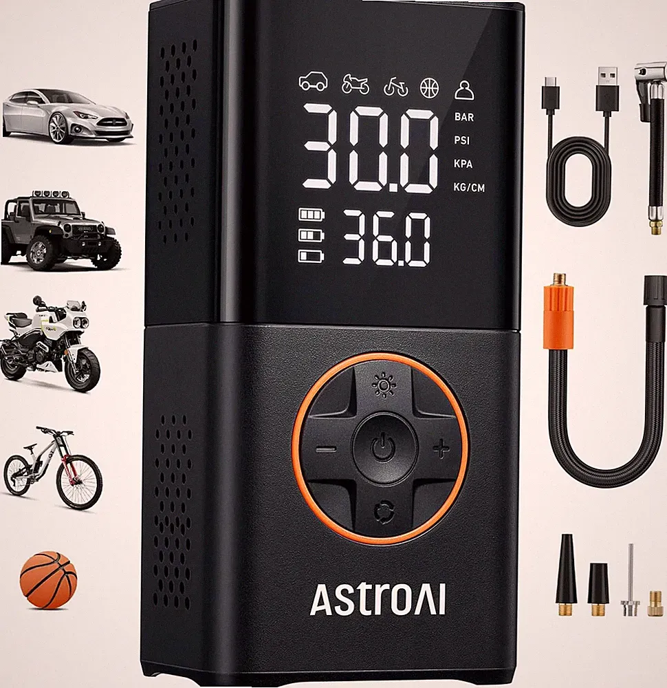 Portable Tire Inflator 150 PSI Cordless Air Compressor Digital