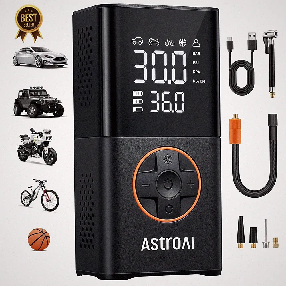 Portable Tire Inflator 150PSI Cordless Air Compressor Pump