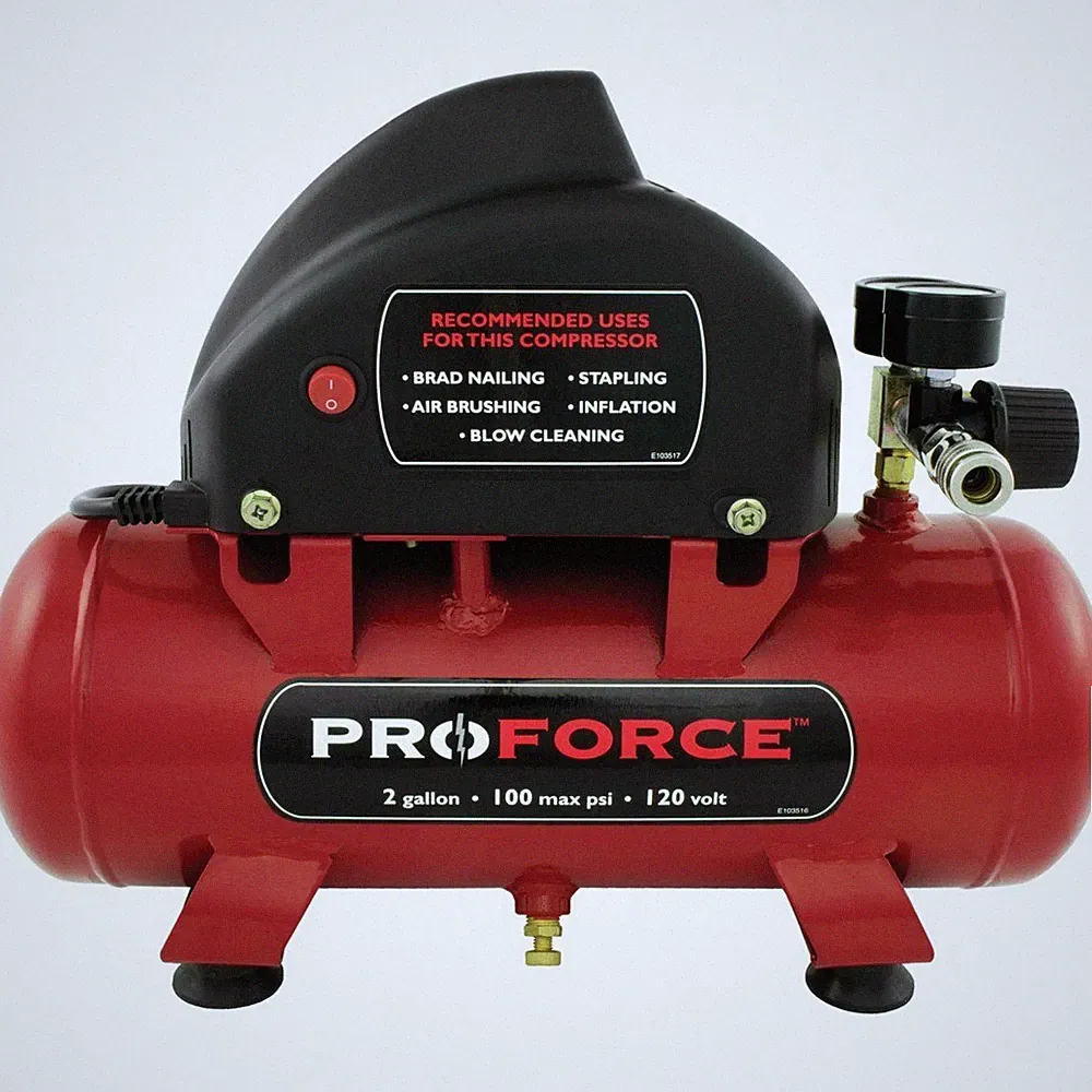 ProForce VPF0000201 2 gal. Portable Oil-Free Horizontal Air Compressor New