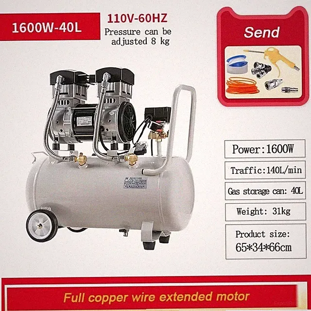 Silent Oil-free Air Compressor Spray Paint High-pressure Automotive Air Pump