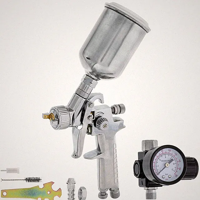 TCP Global Automotive HVLP Spray Gun - 1.2mm Fluid Tip Gravity Feed Paint Spr...